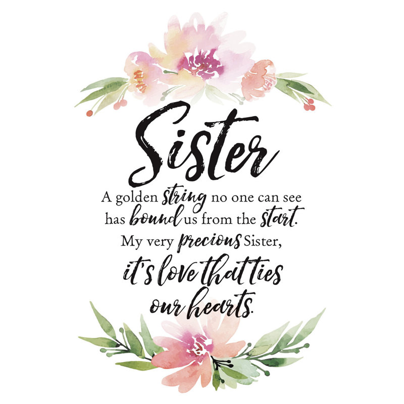 Woodland Grace Sister, art textuel sur bois