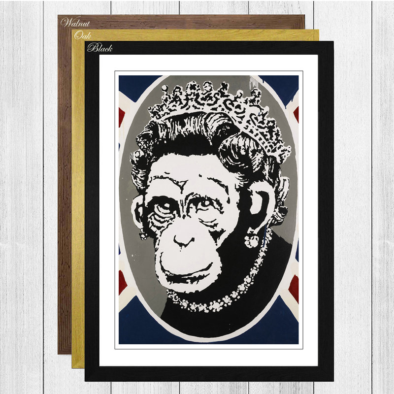 Banksy - Single Picture Frame Painting, Black