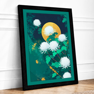 Moonlit Chrysanthemum Botanical 1 Piece Single Picture Frame Wall Art