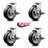 Rubber on Aluminum Swivel Caster