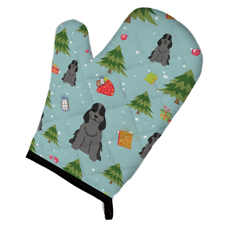The Holiday Aisle® Silloth Polyester Oven Mitt, Black