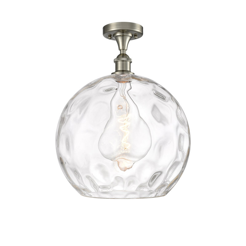 Plafonnier semi-encastré 1 lumière 8 po Cindi, Ampoule non incluse, H 16,88 po x l 13,75 po x P 13,75 po