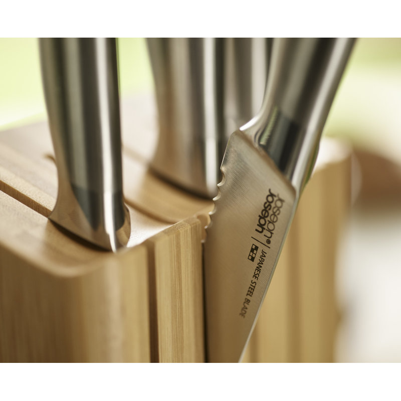 Joseph Joseph Joseph Joseph Elevate™ Steel 5-Piece Knife Set with Bamboo Block