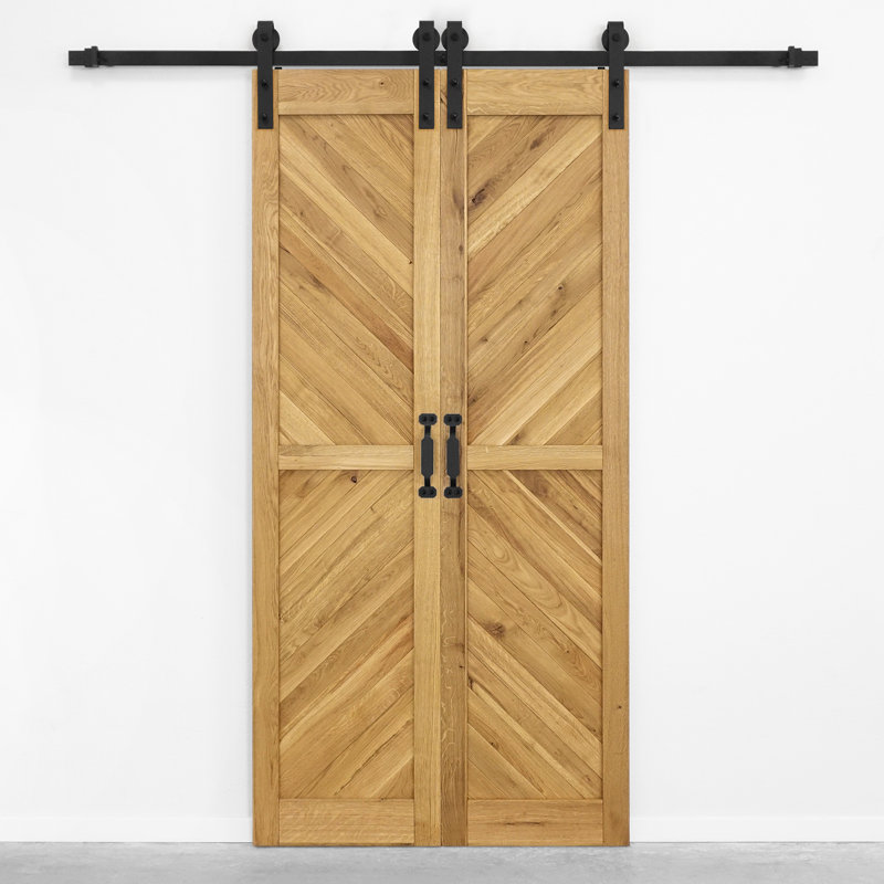 Solid Oak Barn Door Unfinished, Natural Oil