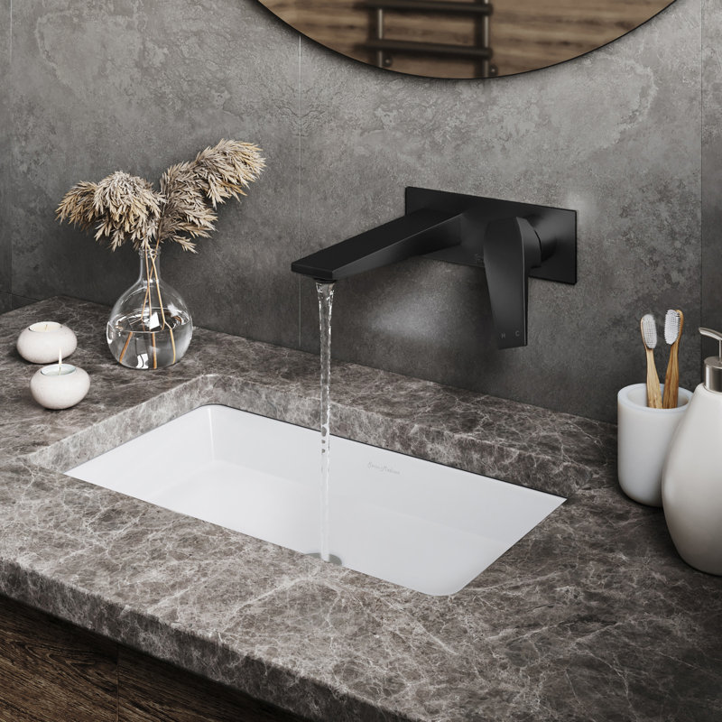 Voltaire Single-Handle, Wall-Mount, Bathroom Faucet, Matte Black