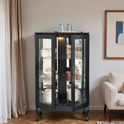 Vitrine lumineuse avec lumière DEL et tablettes réglables