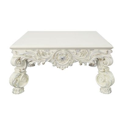 Adara Antique White Finish Coffee Table