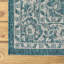 Tapis d'intérieur / extérieur tissé texturé sarcelle / gris Haupt-849470044