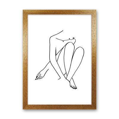 Legs Crossed Looking Down - Print