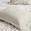 Housse de couette 100% coton taupe avec broderie en chenille élégante