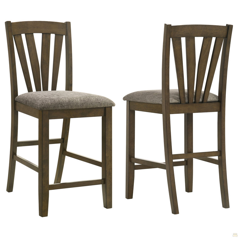 Chaise d'appoint de salle à manger rembourrée à hauteur de comptoir (ensemble de 2)
