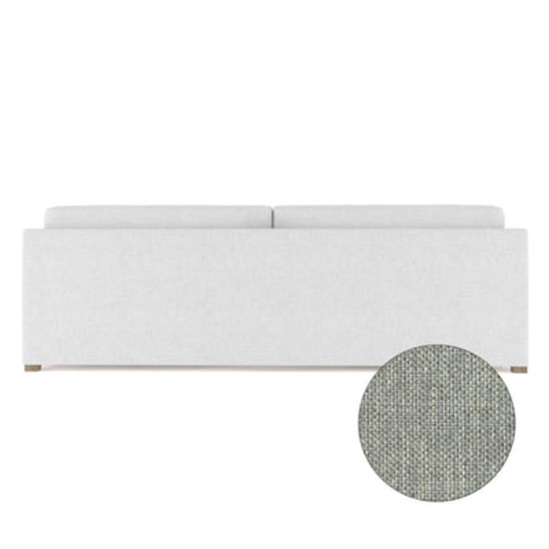 Canapé Madison, H 33 po x l 120 po x P 41 po, Pebble Weave Linen Haze, Brun foncé