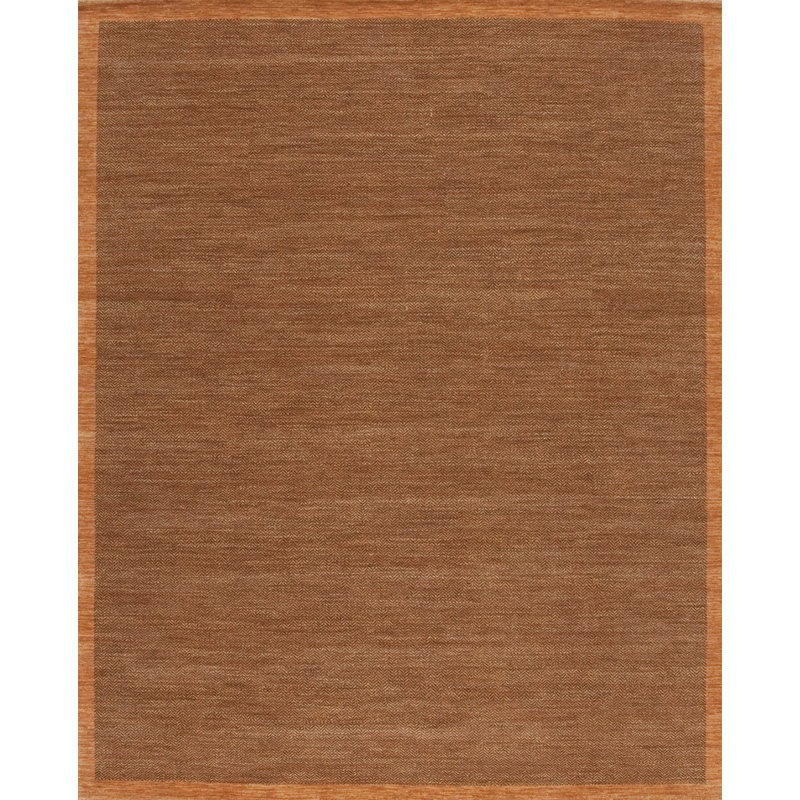 Tapis orange en laine noué à la main Textures, Rectangle 9 pi x 12 pi