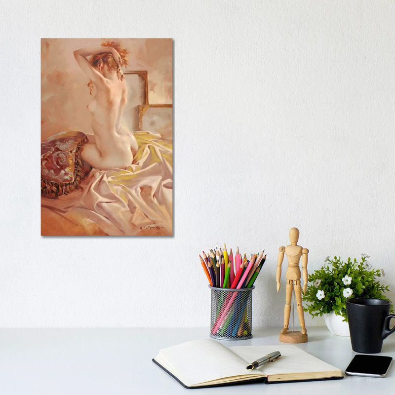 Nude by Maher Morcos - Wrapped Canvas Painting, 20.32 cm H x 30.48 cm W