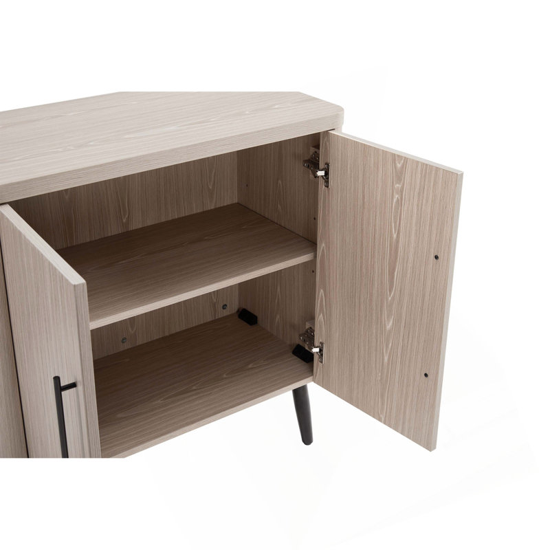 Jodie 31" Fluted Accent Cabinet, Oak