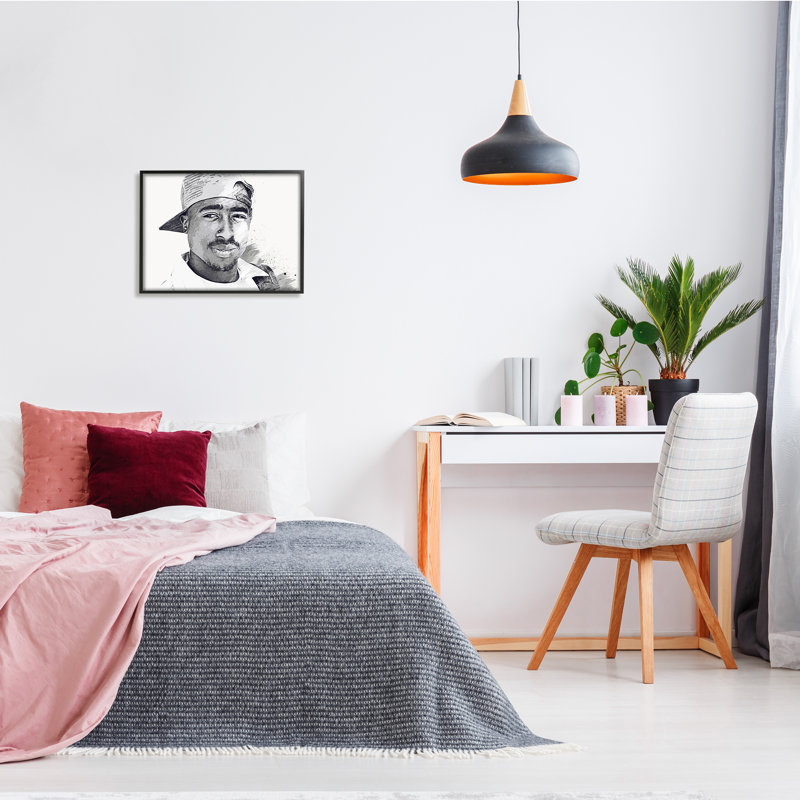 Art moderne texturé à giclée encadrée par Birch & Ink, H 16 po x l 20 po, Cadre noir