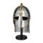Sculpture Alemanno Cole et casque en fer