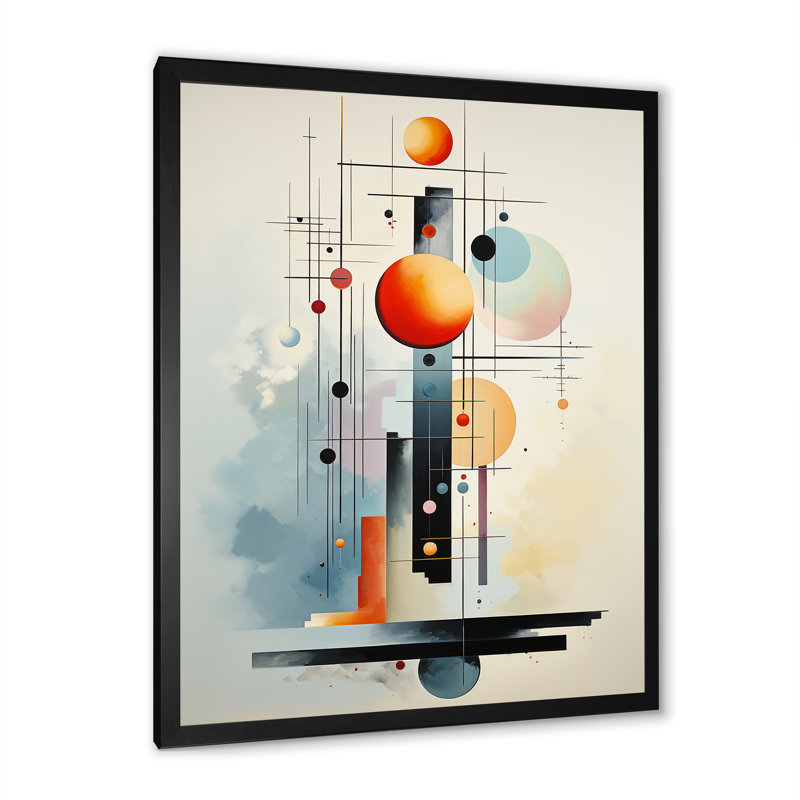 Impression abstraite sur toile Higa, Cadre photo noir, H 32 po x l 16 po x P 1 po