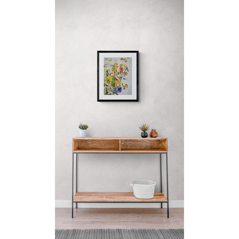 Classic Floral Print by Angel Estevez, Black Framed Paper, 21.2" H x 17.2" W