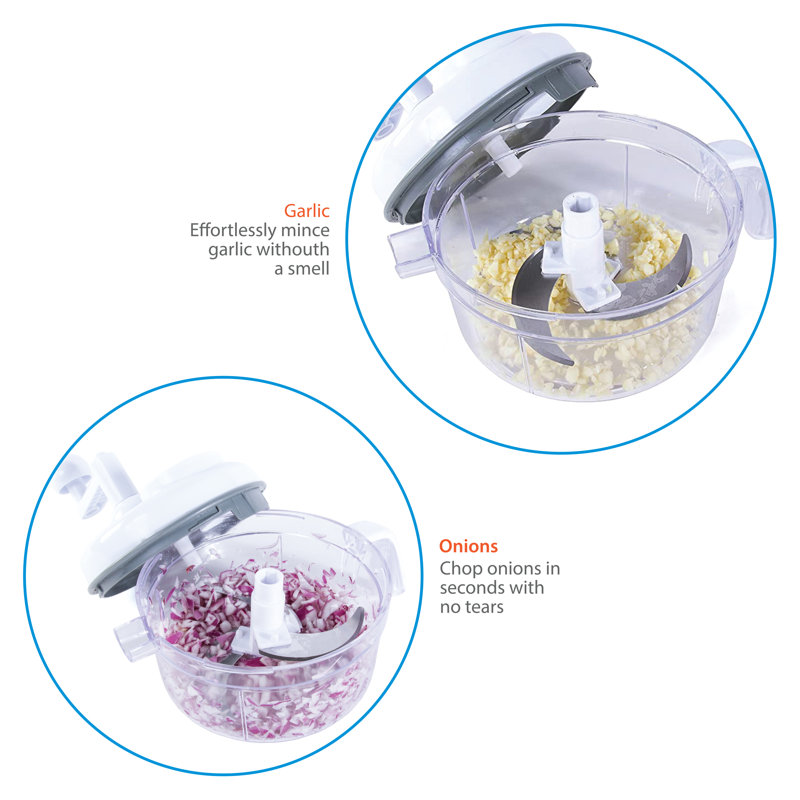 Ultra Chef Express 7-in-1 Manual Food Processor with Attachments