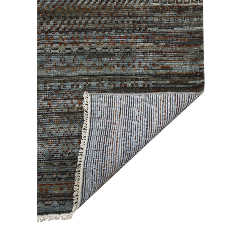 Legacy Hand Knotted Wool Geometric Area Rug, Rectangle 9' x 12'