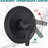 Stainless Steel Slide Bar Shower, Dual Heads, Matte Black, 7 Settings, 1.8 Gpm Flow, Hose Shower With Drill- Steel, Rain / Fog Option