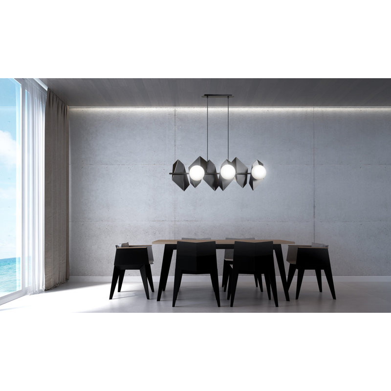 Anna-Lisa 6 - Light Kitchen Island Pendant, Black