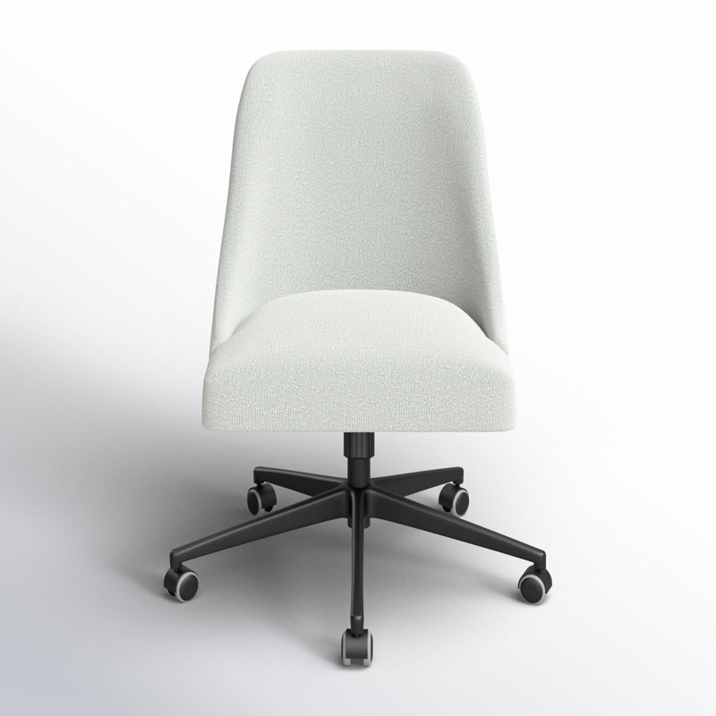 Acosta Height Adjustable Swivel Task Chair, Classic Ivory Boucle