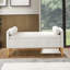 Banc de chambre rembourré Anders avec tissu bouclé et pieds en bois massif