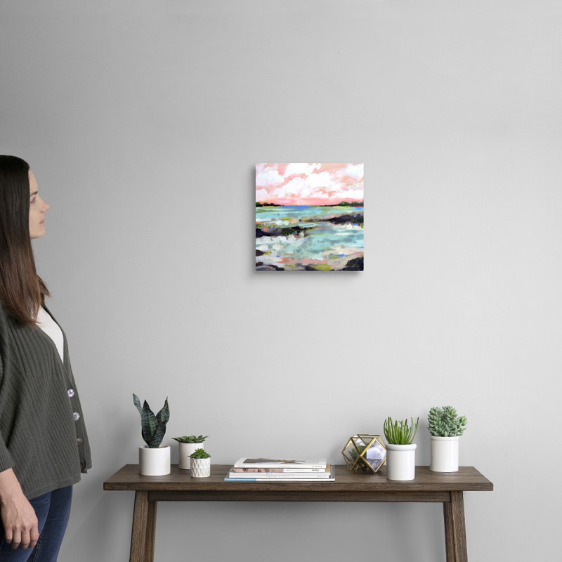 «Surfscape III» par Karen Fields - reproduction d'art, Toile tendue, H 12 po x l 12 po x P 1,25 po