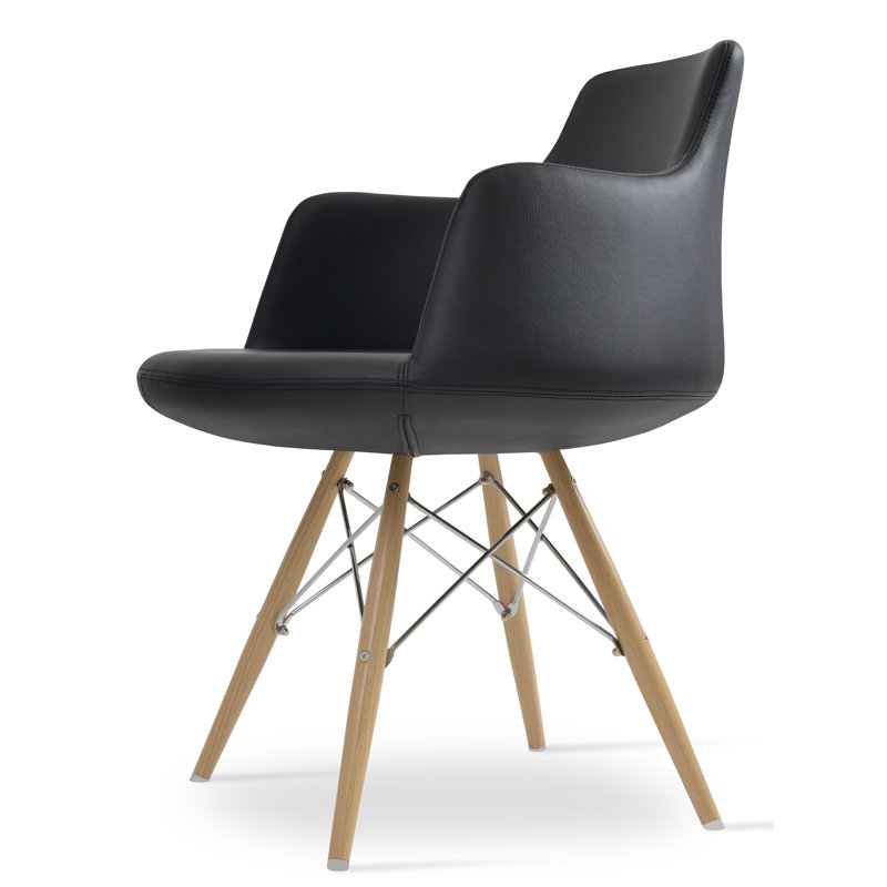 Fauteuil Dervish, Noir, Blanc
