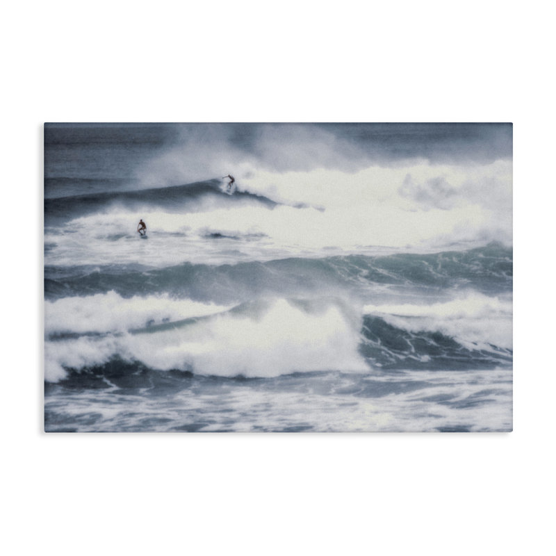 Tidal Waves Clash Canvas, design by Norm Stelfox, 16" H x 24" W