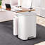 Poubelle en acier inoxydable avec couvercle à fermeture en douceur, poubelle de 3,2 / 5,3 / 8 / 13,2 gallons pour la cuisine à domicile-125836067-125836066