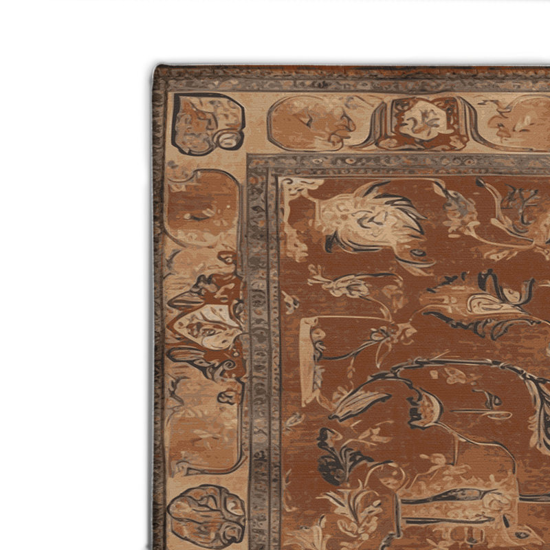 Tapis d'intérieur et d'extérieur brun Persian, Rectangulaire 2 pi x 3 pi