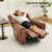 37.8" Wide Modern Top Genuine Leather Dual Motor Power Recliner With Adjustable Headrest And Cupholders-1467281533