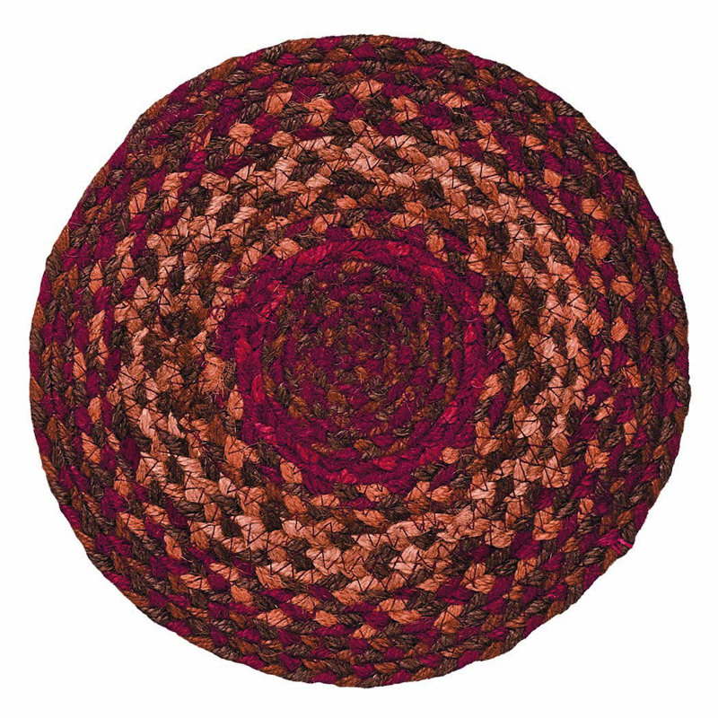 Tapis Fredo, Brun/rouge/vert
