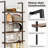 6-tier Ladder Shelf 72 Inches Industrial Wall Mounted Bookshelf-1828496360