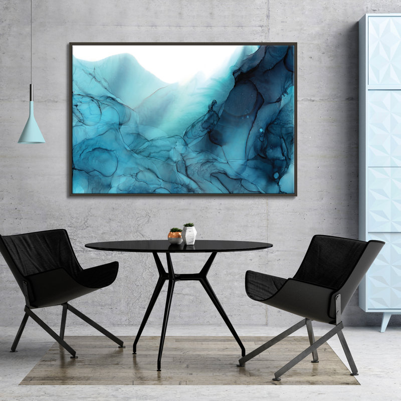 Enigma by Fern Siebler - Painting on Canvas, Black Floater Frame, 103.5 cm H x 153.5 cm W x 4 cm D