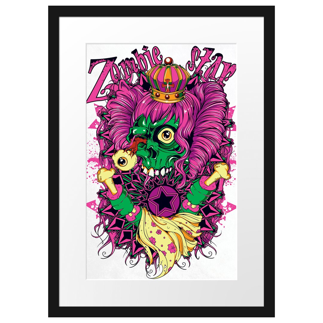 Gerahmtes Poster Lsd-Zombie White