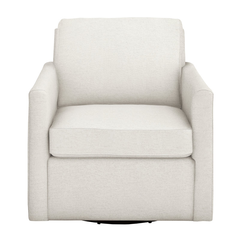Fauteuil pivotant rembourré Savannah, Chenille Crypton® neige Nomad