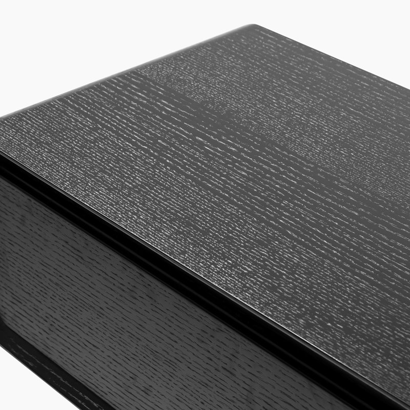 Meuble télé flottant 78,74 po avec table basse carrée 39,37 po Blosse, entièrement assemblé, Noir