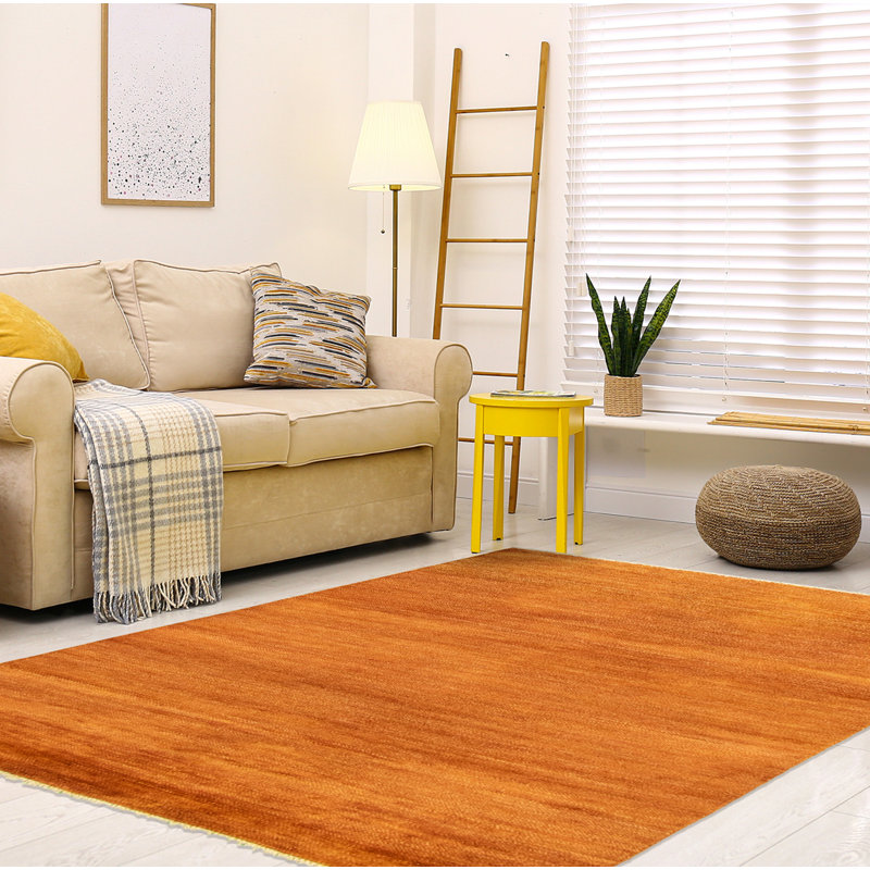 Tapis décoratif en laine noué à la main de conception unique 4 pi 2 po x 6 pi 4 po noué à la main New Age Gabbeh