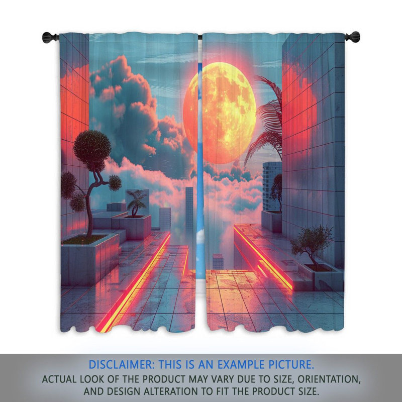 Paire de rideaux obscurcissant en polyester Elionaid, L 20 po x L 82 po