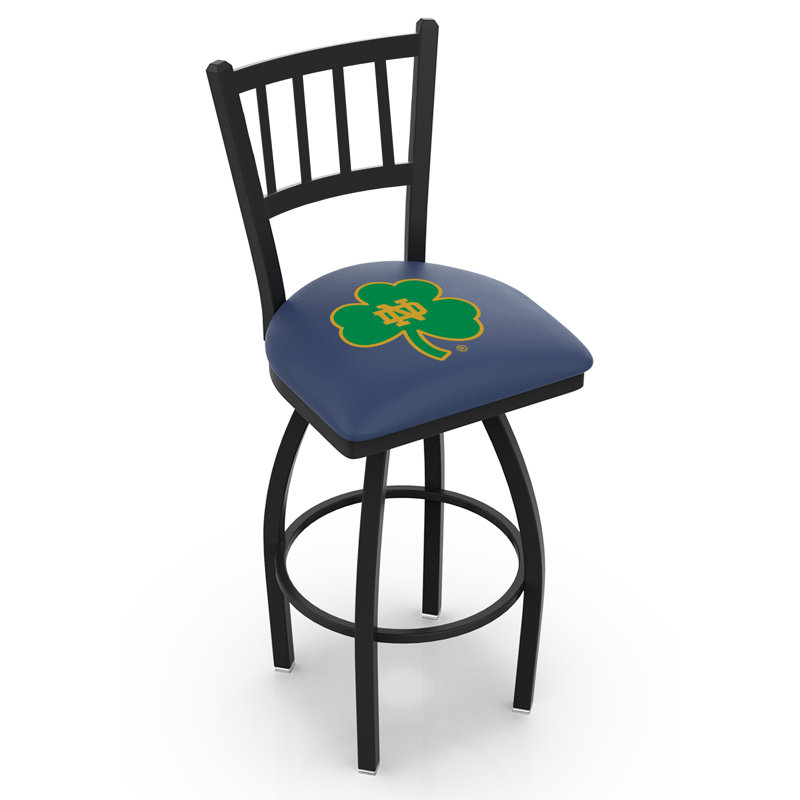 Tabouret de comptoir pivotant de 25 po NCAA, 30 po de hauteur, Notre Dame (Trèfle)