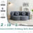 Boneless 76" Convertible Folding Sofa Bed, Twin Compression Sleeper Sofa with 2 Pillows, Floor & Futon Boneless Loveseat Couch with Linen Fabric & Foam, Modern Foldable Mattress Couch for Living Room, Guest Use, Office, Apartment, Small Space-1972411642
