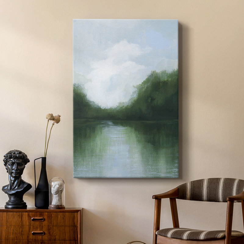 Mossy Reflections II -Custom Wrapped Gallery Cavas, 12" H x 8" W