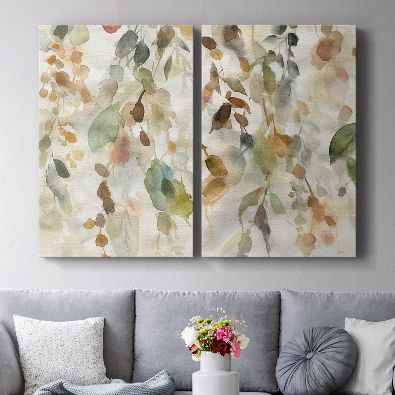 Cascading Nature I-Premium Gallery Wrapped Canvas -Ready to Hang, 36" H x 48" W