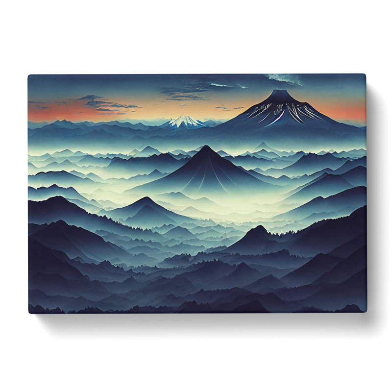 Gorgeous Japanese Mountains - Wrapped Canvas, 35cm H x 50cm W x 3cm D
