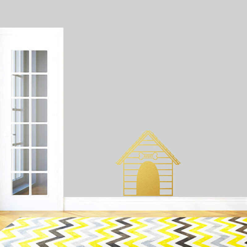 Adhésif décoratif maison de chien, Oui, Or
