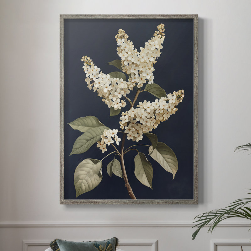 «FLORAL Series CLIX», reproduction encadrée - bois massif, H 30 po x l 24 po